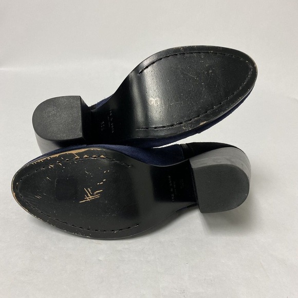 rag & bone Margot Suede Leather Two Tone Blue Black Ankle Boot Booties 38.5 - Picture 5 of 5